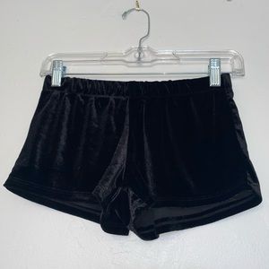 Rampage black velevet booty shorts